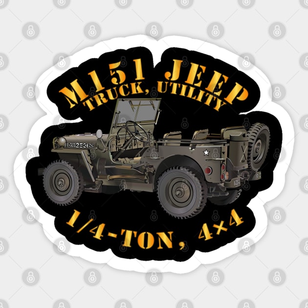 Vehicle - M151 Jeep Sticker by twix123844